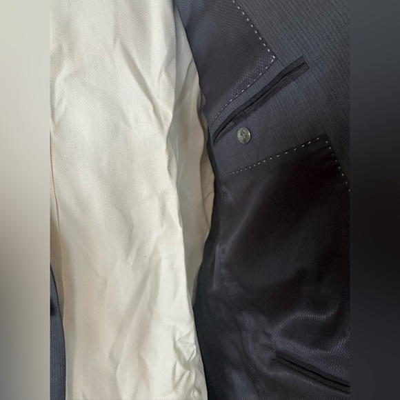 Men’s Suit Like New Navy 44L W38 Kenneth Cole New York sophisticated Business - Picture 13 of 15
